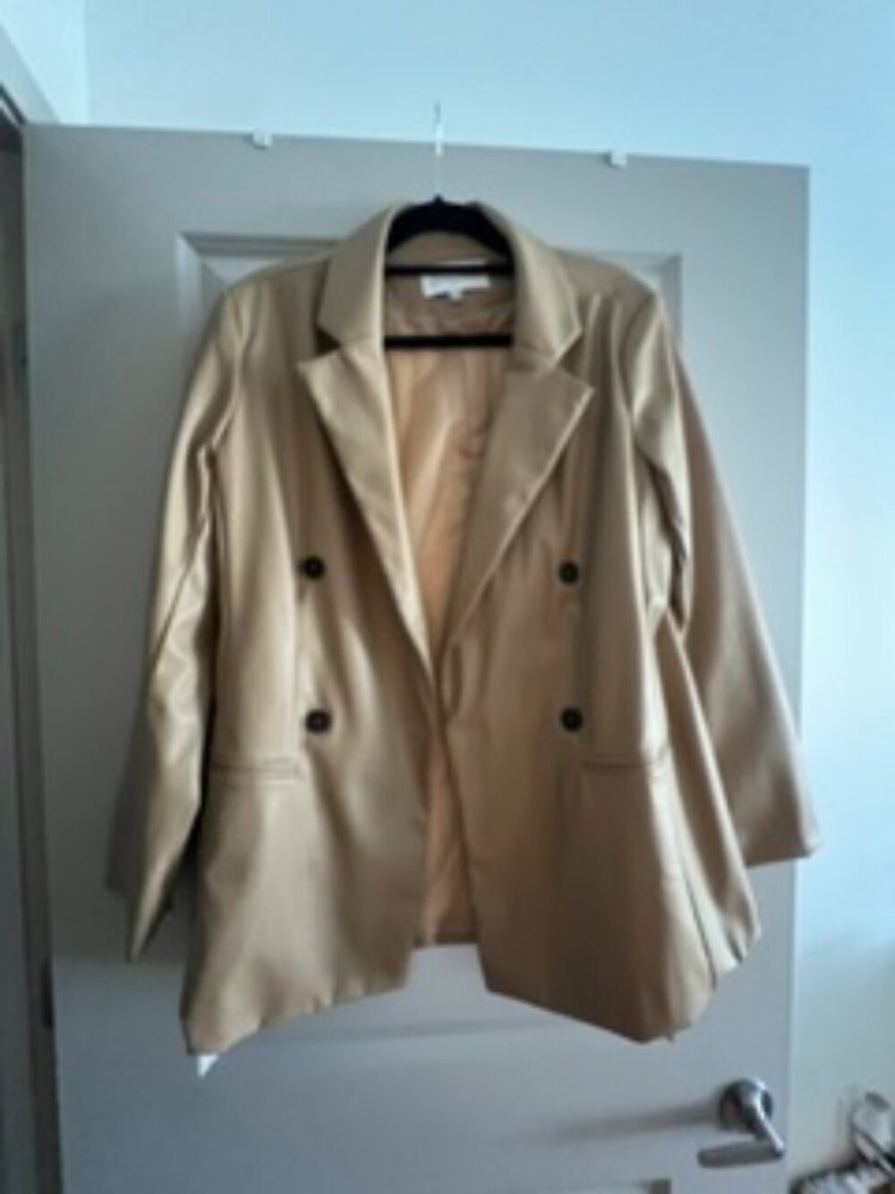Emory Park Faux Leather Blazer Medium